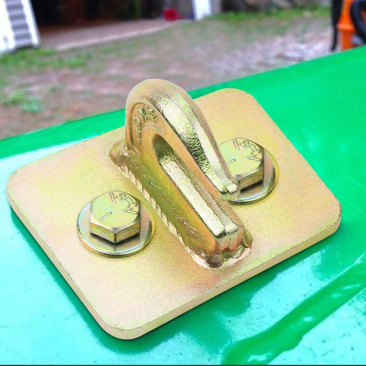 Robbor Grab Hook 3/8 in Bolt-on Grab Hook Grade 70 Forged Steel Tow Hook Work Well for Tractor Bucket, RV, UTV,Truck with Backer Plate and Hardware -2 PK