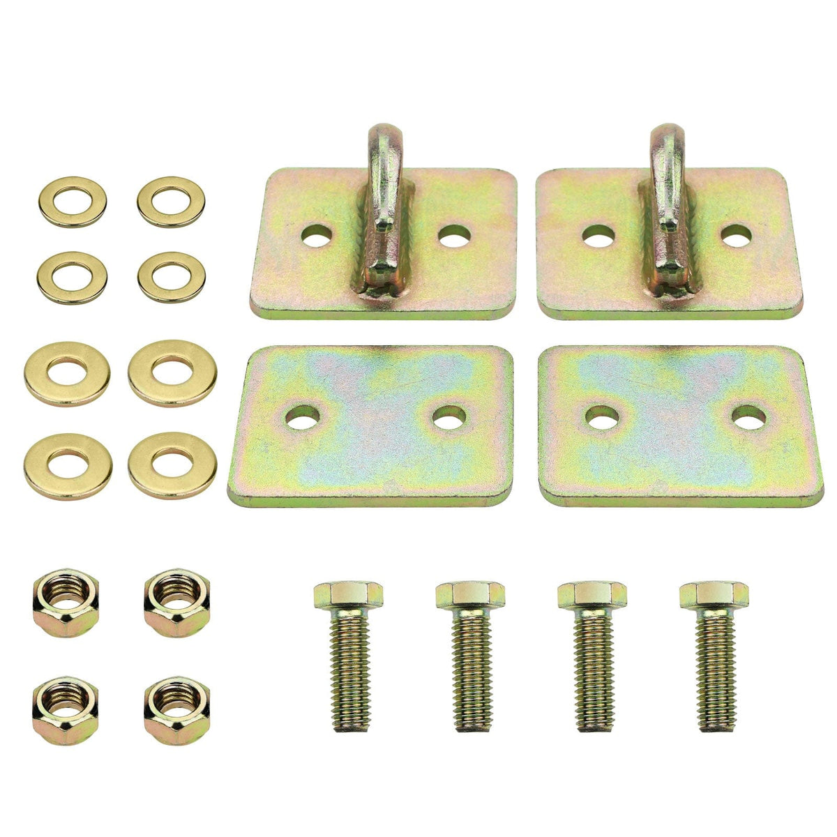 Robbor Grab Hook 3/8 in Bolt-on Grab Hook Grade 70 Forged Steel Tow Hook Work Well for Tractor Bucket, RV, UTV,Truck with Backer Plate and Hardware -2 PK