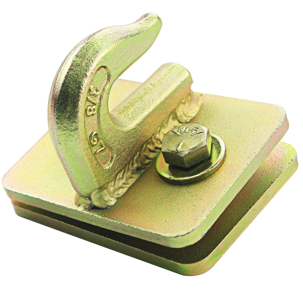 Robbor Grab Hook 3/8 in Bolt-on Grab Hook Grade 70 Forged Steel Tow Hook Work Well for Tractor Bucket, RV, UTV,Truck with Backer Plate and Hardware -2 PK