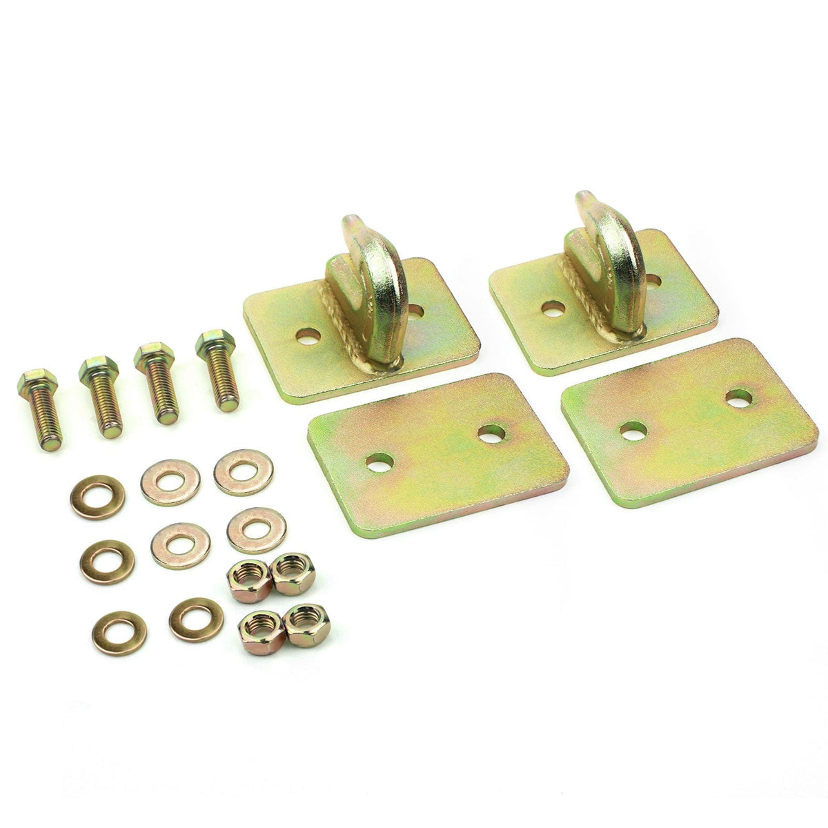 Robbor Grab Hook 3/8 in Bolt-on Grab Hook Grade 70 Forged Steel Tow Hook Work Well for Tractor Bucket, RV, UTV,Truck with Backer Plate and Hardware -2 PK