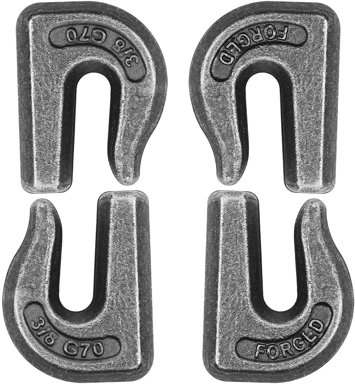 Robbor Grab Hook 3/8" Weld-on Chain Hook Heavy Duty Tow Hook G70 Forged Steel Tractor Hook 4Pk Weldable for Car, Truck,SUV, RV,UTV,Tractors
