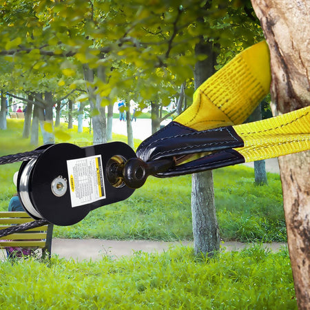 Robbor Snatch Block Heavy Duty Winch Pulley Block, 17,600LBS Capacity Fit Off-Road Jeep Truck UTV ATV Winch Recovery, Works for 7/32-3/8” Synthetic Rope Snatch Block for Winches