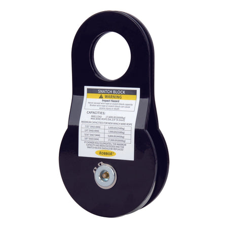 Robbor Snatch Block Heavy Duty Winch Pulley Block, 17,600LBS Capacity Fit Off-Road Jeep Truck UTV ATV Winch Recovery, Works for 7/32-3/8” Synthetic Rope Snatch Block for Winches