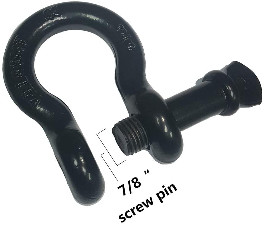 Shackles 3/4"(2 Pack) Robbor D-ring Shackle Rugged 28.5 Ton (57,000 Lbs) Maximum Break Strength 4.75 Ton (9500 lbs) Capacity-Heavy Duty Tow Shackles Perfect Jeep D Ring Shackles&Other Vehicle Recovery