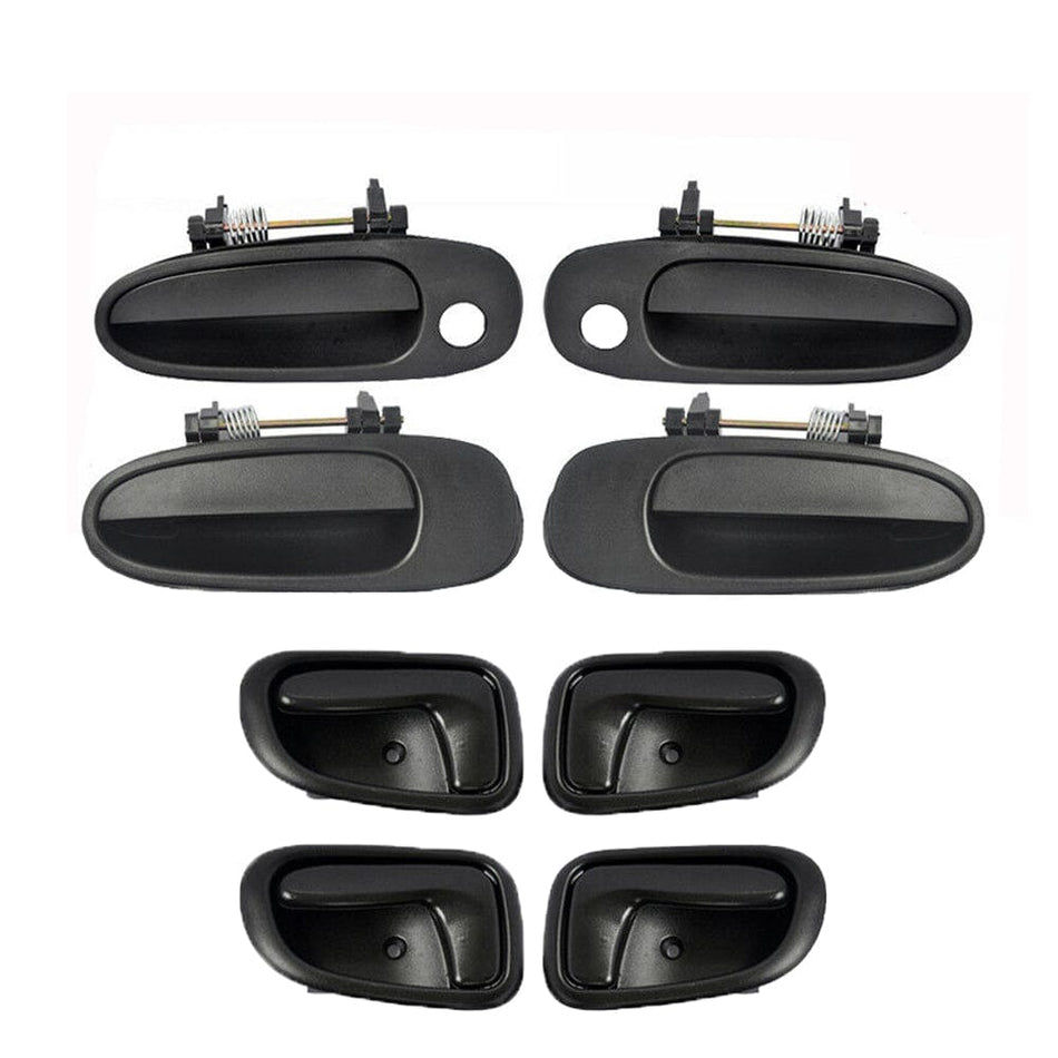 4pcs Exterior + 4pcs Interior Door Handles Fit 1993-1997 Geo Prizm, 1993-1997 Toyota Corolla Front/Rear Door Handle, 69230-12140
