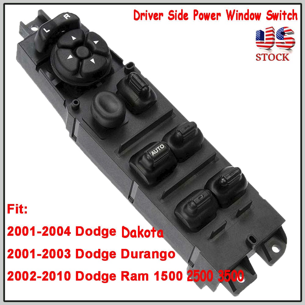 Master Power Window Switch for 2003-2010 Dodge Ram, 2003-2004 Dodge Durango/Dakota Driver (Left) Side, Auto Down Control