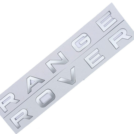 Range Rover Emblem Hood Letter Matte Silver