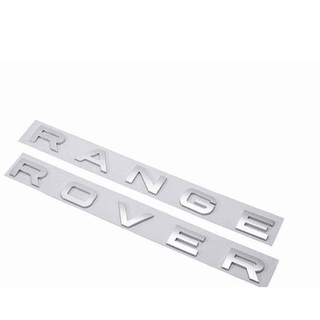 Range Rover Emblem Hood Letter Matte Silver