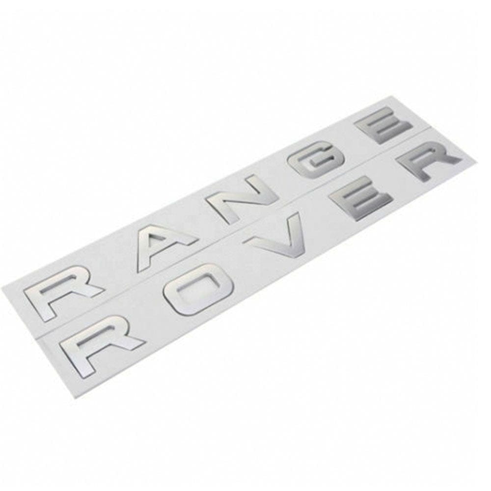 Range Rover Emblem Hood Letter Matte Silver