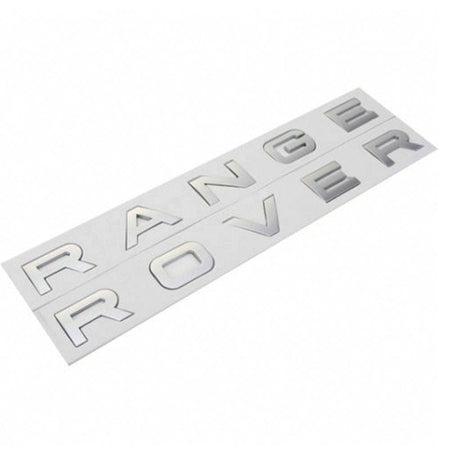 Range Rover Emblem Hood Letter Matte Silver