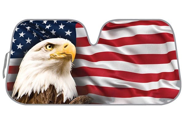 ProZ  - ProZ American Flag Windshield Sun Shade
